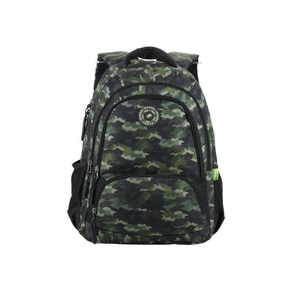 Ghiozdanul&nbsp;ECADA 61497&nbsp;impresioneaz&259; prin designul modern cu imprimeu camuflaj fiind alegerea perfect&259; pentru elevii care prefer&259; un stil dinamic &537;i practic Spa&539;ios &537;i bine compartimentat acest model este ideal pentru transportul zilnic al rechizitelor at&acirc;t la &537;coal&259; c&acirc;t &537;i &icirc;n activit&259;&539;i extra&537;colarehr 