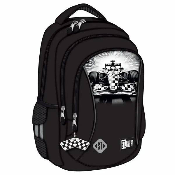 Ghiozdanul Majewski ST Right BP77 din colectia grafica Final Lap este conceput pentru organizare clara si un volum bun de incarcare Formatul de 17 inch si compartimentarea practica il fac potrivit pentru activitatile de zi cu ziOfera confort la purtare prin spate profilat si bretele moi iar pentru siguranta include elemente reflectorizante si baza intarita cu protectii pentru contactul cu solul3 compartimente2 buzunare laterale elasticeManer 