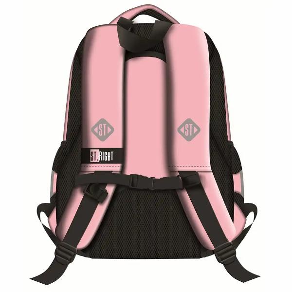 Ghiozdanul Majewski ST Right BP26 din colectia Purrfect Love este un model scolar compact gandit pentru organizarea zilnica a rechizitelor si a accesoriilor Are 3 compartimente si un organizator interior pentru a pastra totul la indemanaPentru confort si utilizare sigura dispune de spate profilat ergonomic si respirabil bretele moi reglabile si elemente reflectorizante Materialul impermeabil si baza intarita cu picioruse de protectie ajuta la protejarea 