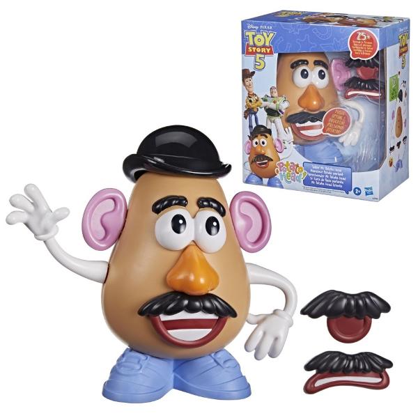 DISNEY TOY STORY 5 DOMNUL CAP DE CARTOF VORBITOR este o jucarie interactiva inspirata din universul Disney Pixar Toy Story creata pentru joaca amuzanta si plina de imaginatie Personajul are peste 25 de sunete si fraze care se activeaza prin apasare oferind copiilor o experienta dinamica si distractiva Jucaria include corpul Domnului Cap de Cartof si accesorii detasabile pe care copilul le poate monta si combina pentru a crea expresii diferite Ochii nasul mustata gura urechile 