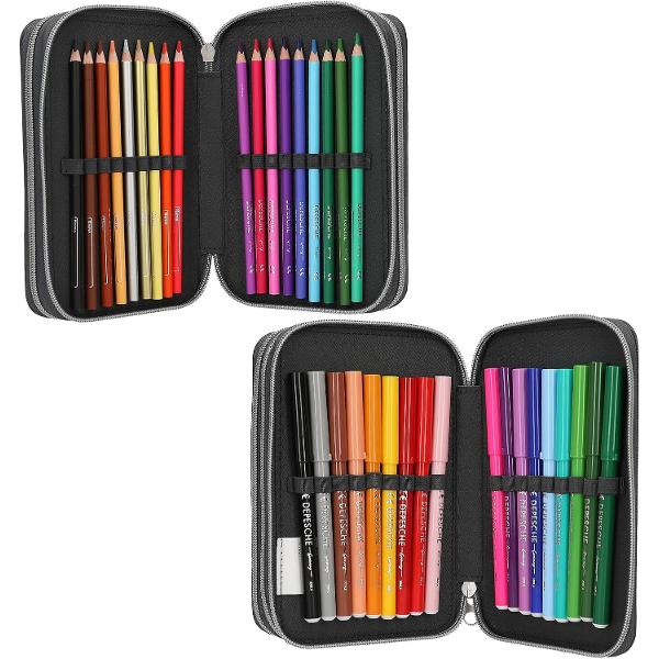 Penarul superb cu design Action World este deja umplut&259; &537;i ofer&259; suficient spa&539;iu pentru toate pixurile ustensilele de desen &537;i tot ce mai au nevoie copiii la &537;coal&259; Include 18 pixuri colorate &537;i cu v&acirc;rf de p&acirc;sl&259; 2 creioane ascu&539;itoare radier&259; rigl&259; foarfece lipici stick &537;i o hus&259; mic&259; cu velcro Penarul este decorat &icirc;n gri &icirc;nchis cu un motiv cu ma&537;ini de curse ma&537;ini de 