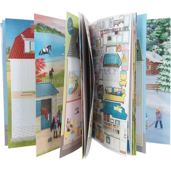 Carte de colorat si autocolante pentru fete si baieti Carte pentru a decora camere case si apartamente 24 de pagini detaliate pentru a crea lipi si completa Include 2 autocolante din hartie fata-verso si 1 autocolant fata-verso cu multe autocolante decorative pentru mobilier pentru a decora colecta sau schimba cu prietenii si scoala&nbsp;