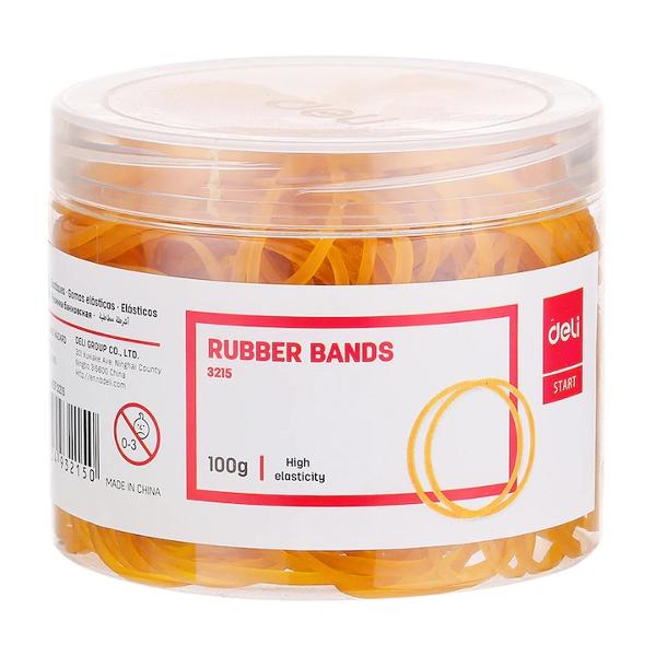 Caracteristici-&nbsp;Elastice de bani in cutie din plastic;- Elasticitate ridicata 70mm;- Ambalare 100g