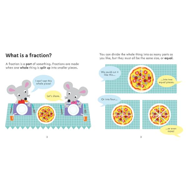 Fractions can be fun with these entertaining memory games for 2-5 players - theyre packed full of bright appealing illustrations that will help children visualise fractions deepening their understanding The pack contains 4 bingo boards 36 cards and a book Children can read the book to find out about fractions then practise by playing two different games using the boards and cards The game instructions are at the back of the book
