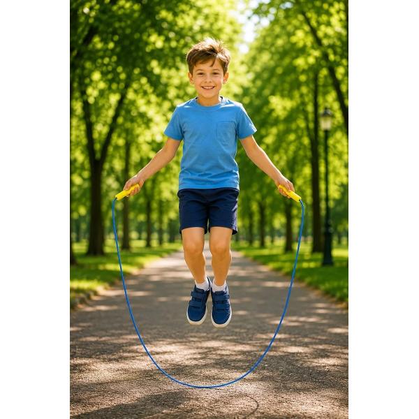 Coarda de sarit pentru copii &bdquo;Nr 6 colorata&rdquo; este un accesoriu sportiv ideal pentru joaca activa dezvoltare fizica si distractie in aer liber Sariturile cu coarda contribuie la intarirea musculaturii imbunatatirea coordonarii miscarilor echilibrului rezistentei si conditiei fizice generale a copilului Coarda are o lungime optima de 260 m fiind potrivita pentru copiii de diferite varste snurul rezistent cu un diametru de 50 mm este durabil si conceput pentru utilizare 