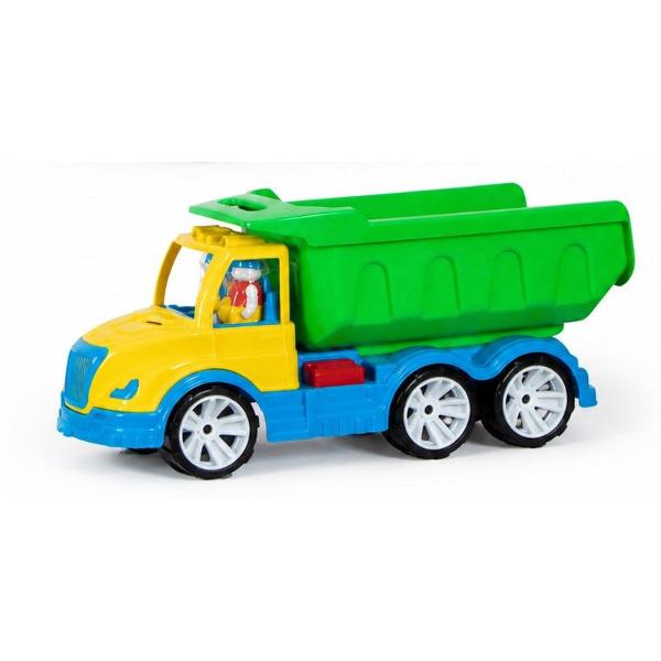 Basculanta militara &bdquoMati&rdquo este o masina de jucarie mare si rezistenta creata pentru copiii pasionati de vehicule militare Modelul este echipat cu o bena incapatoare si rabatabila ideala pentru transportul nisipului pietricelelor cuburilor si al altor jucarii oferind ore intregi de joaca distractiva Cabina deschisa permite amplasarea a doua figurine  sofer si pasager Jucaria este fabricata din plastic rezistent si sigur fiind potrivita pentru joaca acasa in curte sau 