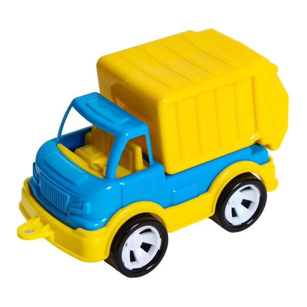 Masina de gunoi Mini Matik este o jucarie colorata si atractiva perfecta pentru copiii pasionati de vehicule speciale Designul realist si dimensiunea compacta transforma fiecare joaca intr-o experienta distractiva ajutand copilul sa descopere rolul utilajelor de salubrizare Fabricata din plastic rezistent si sigur masinuta este usor de manevrat si potrivita pentru joaca acasa in curte sau in nisip Caracteristici tip masina de gunoi culoare albastru si galben dimensiuni 65 