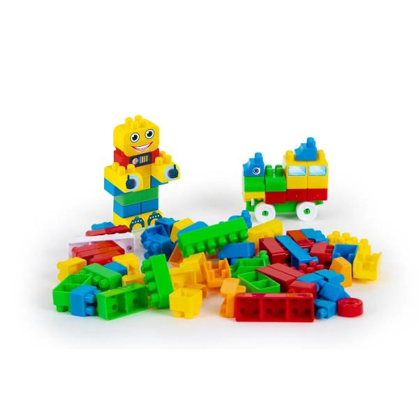 Setul pentru copii &bdquo;Mini Blocks Nr 2&rdquo; &ndash; o multime de idei pentru creativitate si dezvoltare Setul contine 105 piese oferind copilului posibilitatea de a crea numeroase constructii si de a-si dezvolta imaginatia si creativitatea Acest set colorat de blocuri il ajuta pe copil sa creeze primele sale modele dezvoltand motricitatea fina imaginatia si creativitatea Constructorul este ideal pentru copiii de varsta prescolara si scolara mica Set mare de piese &Icirc;n 