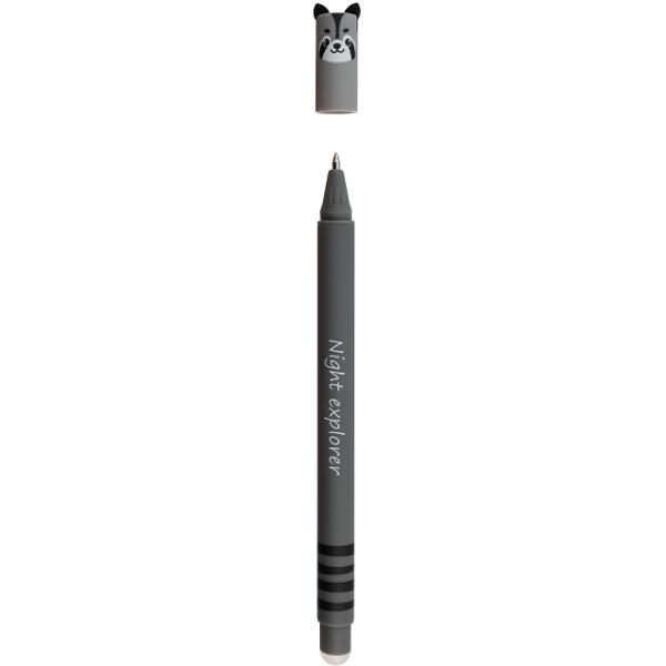 Rollerul cu gel &bdquo;Animal erase it&rdquo; motiv raton functioneaza cu cerneala albastra speciala termosensibila ce se sterge prin frecarea cu capatul celalalt al rollerului Grosimea liniei de scriere e de 07 mm A nu se utiliza pe documente legale La temperaturi mai mari de  60&deg;C cerneala dispare