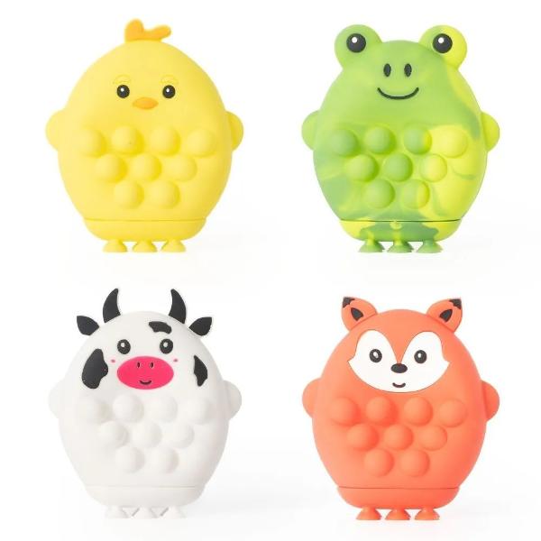 Animalutul De La Ferma Senzorial este o jucarie distractiva si interactiva perfecta pentru joaca si relaxare Apasa pe figurina pentru a face bilele moi sa iasa in exterior oferind o experienta amuzanta si antistres Disponibila in mai multe modele colorate precum broscuta vacuta sau puisor jucaria este realizata din material moale si placut la atingere Ideala pentru stimularea motricitatii si pentru momente de distractie oriunde Produsul se vinde la bucata in functie de 