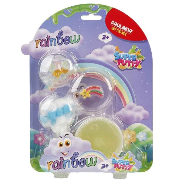 Varsta recomandata 3 - 4 ani 4 - 5 ani 5 - 6 ani 6 - 7 aniDimensiuni produs ambalat 19 x 26 x 5 cmGreutate produs ambalat 016 kgEsti gata sa te lasi purtat de o explozie de culori si distractie Super Putty Rainbow Slime este aici pentru a-ti transforma momentele libere in sesiuni de relaxare si creativitate Inspirat de frumusetea unui curcubeu de dupa ploaie acest slime este perfect pentru a te juca singur sau impreuna cu 