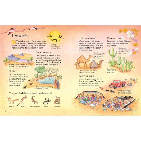 A beautifully illustrated picture atlas that takes children on a magical journey around the world Each map is crammed with fascinating details to pore over and talk about and thematic pages describe people and places around the world Includes a Trip Around the World quiz and an index of place names