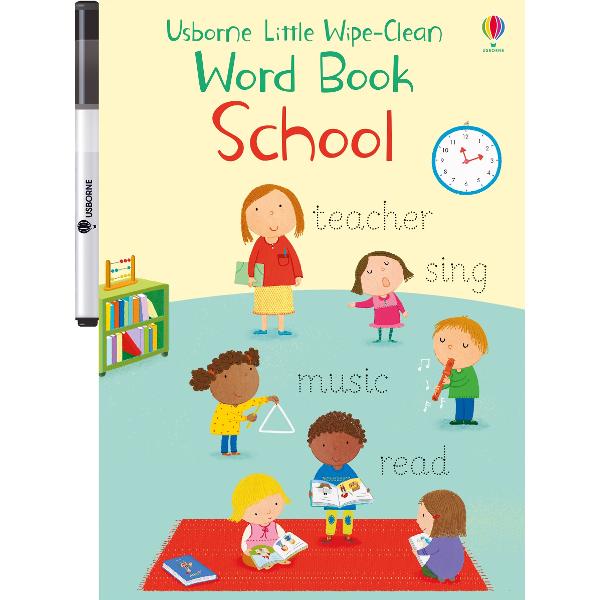 This fun book is a perfect way for young children to improve their language and writing skills Trace over 130 school-themed words from classroom objects to PE activities and colours shapes and numbers With durable wipe-clean pages for endless practice and links to websites with advice and more reading and writing activities