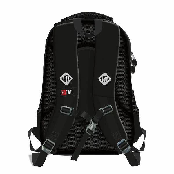 Descopera ghiozdanul scolar Majewski ST Right BP76 din colectia St Black ideal pentru a-ti organiza eficient cartile si accesoriile scolare Acest ghiozdan este conceput pentru a imbina functionalitatea cu un design modern si elegantFunctionalitate excelenta Dispune de 3 compartimente spatioase si 2 buzunare frontale cu fermoar ideale pentru a-ti pastra obiectele in ordineSpatiu suplimentar 2 buzunare laterale elastice si 2 buzunare interioare aditionale inclusiv un 
