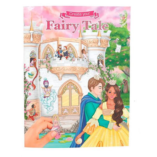 Carte are 20 de pagini ilustrate cu dragoste care pot fi decorate cu ajutorul a 6 pagini de autocolante pentru a creea scene de poveste