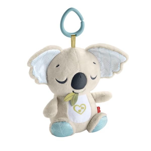Ofera-i bebelusului tau clipe de liniste si confort cu jucaria Fisher Price On-the-Go Koala Soother Acest plus moale si prietenos reda peste 20 de minute de muzica si sunete linistitoare perfecte pentru somn sau relaxare Koala are un design adorabil usor de atasat la carucior sau geanta astfel incat poate insoti copilul oriunde Materialul delicat este sigur pentru bebelusi facand din aceasta jucarie un cadou ideal inca din primele luni de viata Functioneaza cu 2 baterii AA incluse 