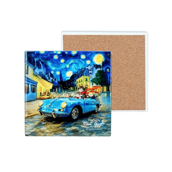 Adu frumuse&539;ea artei &icirc;n momentele tale de relaxare cu acest set de 2 suporturi ceramice pentru pahare &537;i c&259;ni inspirate de celebrele picturi ale artistului Vincent van GoghDesignul artistic evoc&259; universul fascinant al pictorului olandez renumit pentru culorile sale vibrante tu&537;ele expresive &537;i compozi&539;iile pline de emo&539;ie Inspirate de stilul 