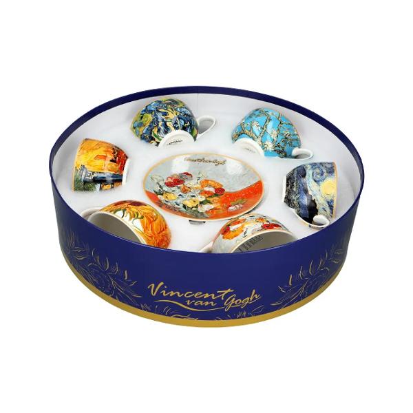 Bucur&259;-te de savoarea cafelei sau a ceaiului &icirc;ntr-o companie artistic&259; de excep&539;ie cu setul de 6 ce&537;ti Van Gogh &ndash; Inspira&539;ie picturi Inspirat de operele celebrului pictor Vincent van Gogh acest set deosebit aduce culoarea expresivitatea &537;i frumuse&539;ea artei impresioniste &icirc;n fiecare moment de relaxareFiecare cea&537;c&259; este decorat&259; cu 