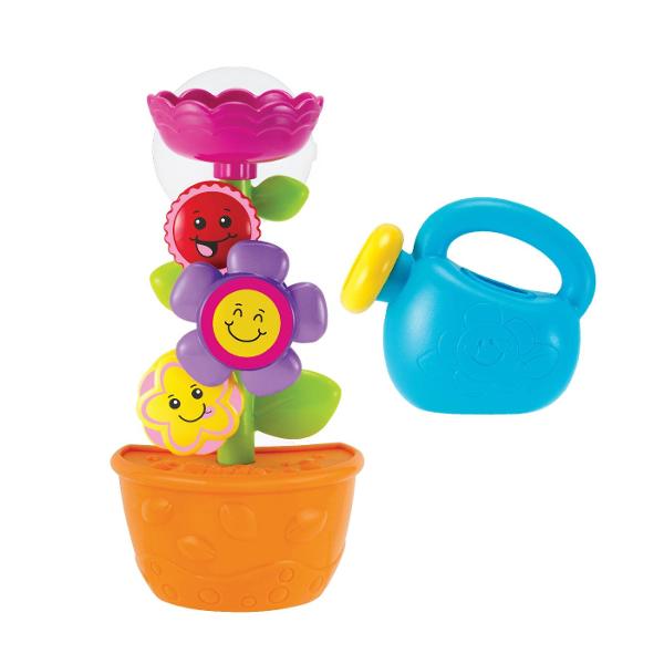 Water Fun Floare Jucarie De Baie este o jucarie interactiva pentru baie conceputa pentru a transforma timpul petrecut in apa intr-o activitate distractiva Setul include flori pentru joaca in apa si o stropitoare Copilul poate turna apa in floarea din partea superioara iar mecanismul pune florile in miscare si le face sa se roteasca Jucaria se fixeaza simplu pe cada sau pe faianta cu ajutorul ventuzei si este usor de golit dupa utilizare pentru o curatare si intretinere usoara Recomandata 