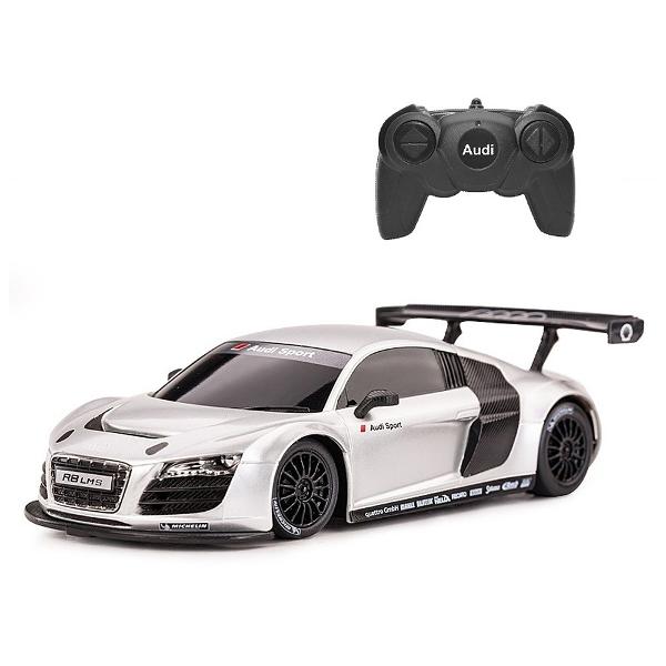 Copilul dumneavoastra se poate juca in voie cu masina cu telecomanda Audi R8 scara 1 la 24 oferita de brandul international Rastar Nicio cursa nu este imposibil de castigat cu acesta masinuta replica oficiala cu licenta a modelului original construita cu mare atentie la detalii Masinuta are proportiile ideale pentru momente pline de distractie si amuzament avand dimensiunile in centimetri dupa cum urmeaza  178683Masinuta functioneaza pe frecventa de 24GAlimentarea se face astfel  