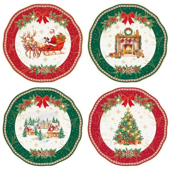 Set 4 farfurii din por&539;elan Easy Life colec&539;ia Christmas Heritage 20 cm &ndash; R1076CHERTransform&259; fiecare mas&259; &icirc;ntr-un moment de s&259;rb&259;toare cu setul de 4 farfurii din por&539;elan Easy Life colec&539;ia Christmas Heritage o combina&539;ie fermec&259;toare de elegan&539;&259; rafinament &537;i tradi&539;ie 