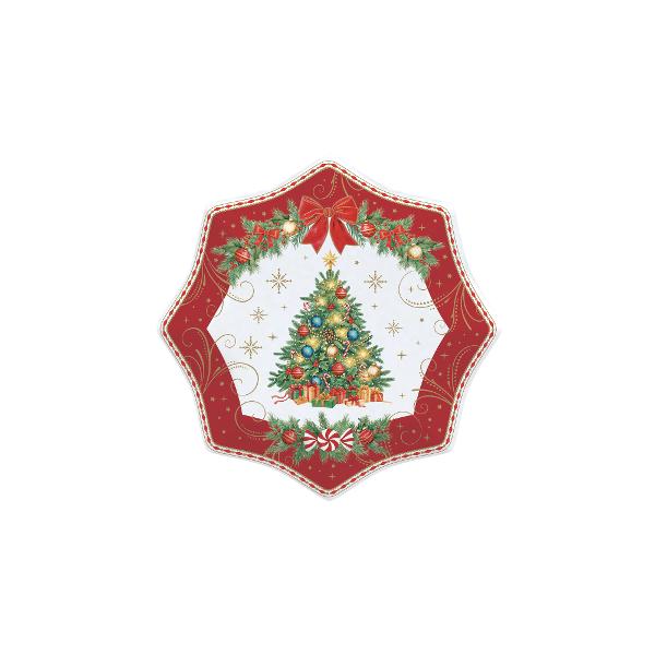 Adu farmecul &537;i magia s&259;rb&259;torilor de iarn&259; la masa ta cu setul de 4 farfurii din por&539;elan Easy Life colec&539;ia Christmas Heritage o colec&539;ie elegant&259; &537;i festiv&259; ideal&259; pentru a completa decorul meselor de Cr&259;ciunRealizate din por&539;elan alb cele patru farfurii impresioneaz&259; prin forma lor decorativ&259; cu margini 