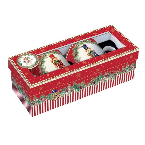 Bucur&259;-te de magia s&259;rb&259;torilor de iarn&259; cu setul de 2 c&259;ni din por&539;elan Easy Life colec&539;ia Christmas Teddy o combina&539;ie fermec&259;toare de elegan&539;&259; rafinament &537;i veselie inspirat&259; de universul pove&537;tii Sp&259;rg&259;torul de nuciRealizate din por&539;elan alb cele dou&259; c&259;ni impresioneaz&259; prin designul 