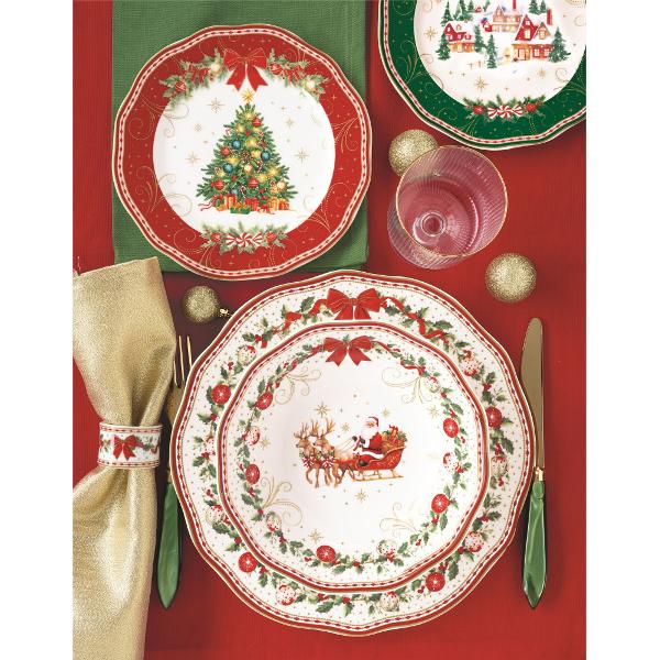 Platou din por&539;elan Easy Life colec&539;ia Christmas Heritage 36 x 25 cm &ndash; R3415CHERTransform&259; masa de s&259;rb&259;toare &icirc;ntr-un decor elegant &537;i plin de magie cu platoul din por&539;elan Easy Life colec&539;ia Christmas Heritage o pies&259; deosebit&259; ce &icirc;mbin&259; rafinamentul por&539;elanului cu frumuse&539;ea motivelor 