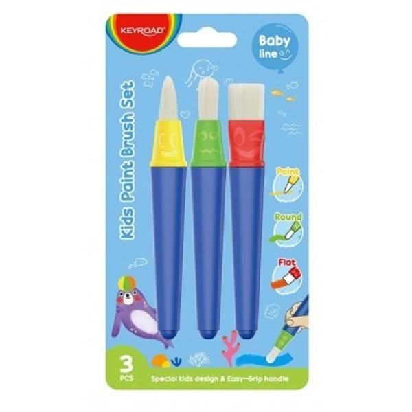 Set cu 3 pensule pentru copii KEYROAD Baby Line KR972329
