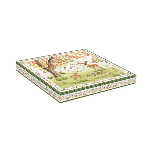 Adu farmecul naturii &537;i frumuse&539;ea p&259;durilor de poveste la masa ta cu platoul pentru aperitive din por&539;elan Easy Life colec&539;ia Fairy Forest o pies&259; elegant&259; &537;i practic&259; inspirat&259; de lini&537;tea &537;i culorile calde ale toamneiRealizat din por&539;elan alb platoul impresioneaz&259; prin forma sa p&259;trat&259; &537;i 