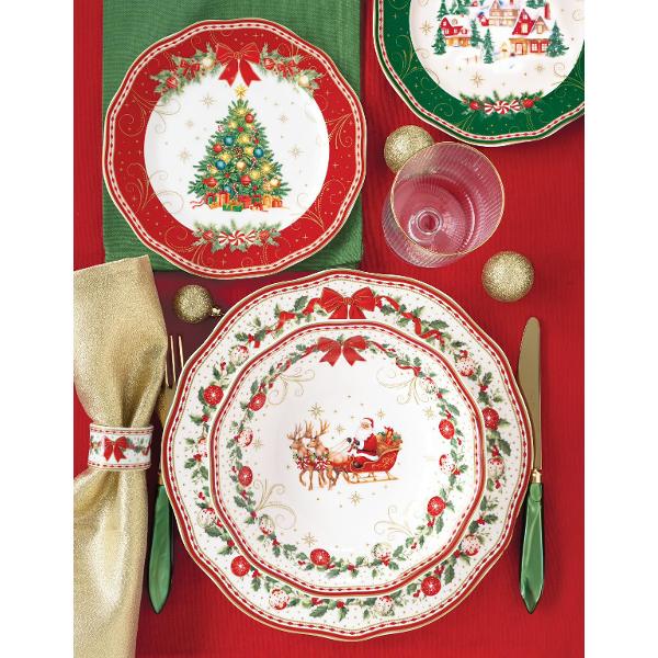Adaug&259; un plus de elegan&539;&259; &537;i farmec mesei de s&259;rb&259;toare cu platoul pentru aperitive din por&539;elan Easy Life colec&539;ia Christmas Heritage Inspirat de atmosfera tradi&539;ional&259; a Cr&259;ciunului acest platou &icirc;mbin&259; designul festiv cu func&539;ionalitatea fiind perfect pentru servirea preparatelor preferate &icirc;n momentele petrecute al&259;turi de cei dragip 