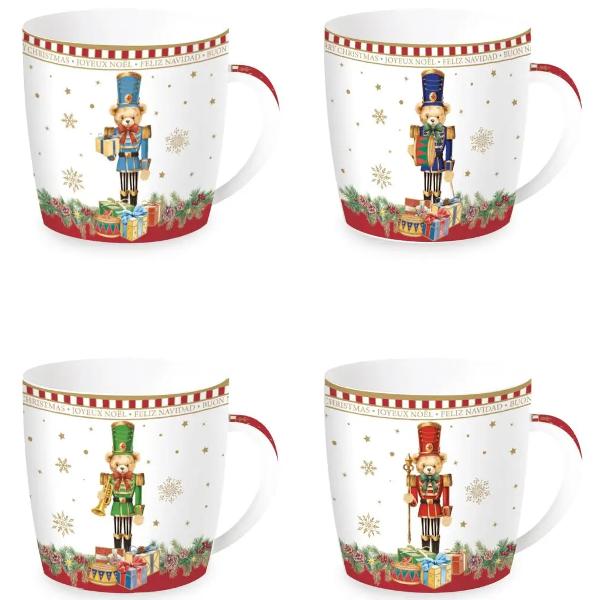Bucur&259;-te de magia s&259;rb&259;torilor de iarn&259; cu cana din por&539;elan Easy Life colec&539;ia Christmas Teddy un accesoriu elegant &537;i plin de farmec inspirat de universul &icirc;ndr&259;gitei pove&537;ti Sp&259;rg&259;torul de nuciRealizat&259; din por&539;elan alb cana impresioneaz&259; prin designul festiv &537;i ilustra&539;iile cu ursule&539;i adorabili 