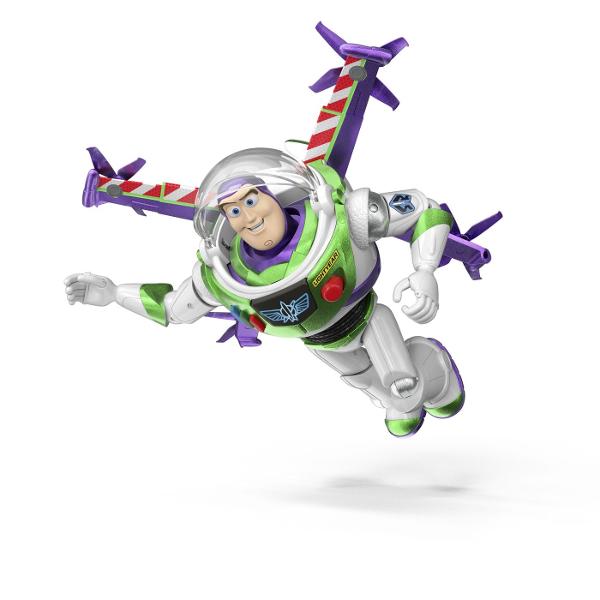 Figurina Buzz Lightyear din Toy Story 5 este inspirata de celebrul personaj Disney Pixar si reda costumul sau emblematic de Space Ranger in nuante de alb verde si mov Figurina are aproximativ 30 cm inaltime este articulata si poate fi pozitionata in diferite ipostaze pentru joaca si recrearea scenelor preferate din film Prin apasarea butonului figurina activeaza sunete si replici iar modul de zbor adauga un plus de dinamism aventurilor imaginare Designul detaliat si functiile interactive 