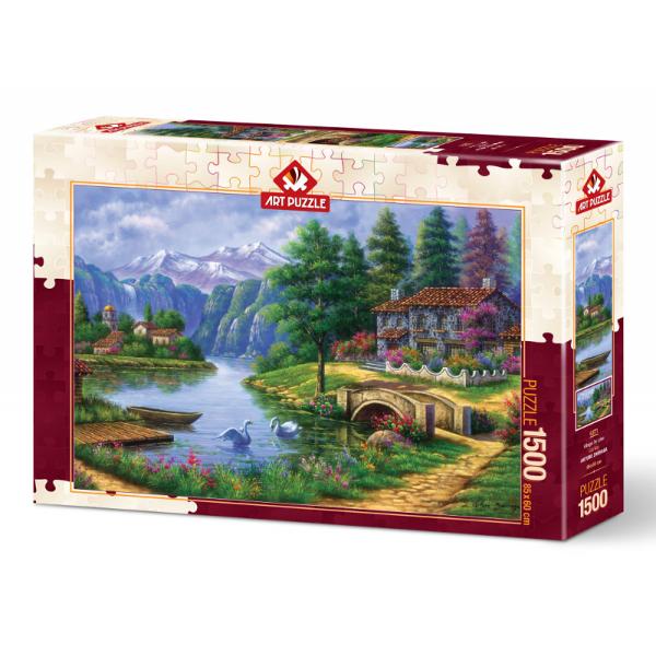 Puzzle 1500 piese - Village By LakePrin acest superb puzzle 1500 piese Village By Lake pasesti in taramul hobby-ului Mai mult daca ai o problema si vrei sa gasesti o rezolvare rapida primul pas este relaxarea Puzzle-ul ajuta la rezolvarea problemelor Cum Prin relaxare concentrare pe o tema care nu are nici o legatura cu subiectul tau si prin construirea de noi retele neuronale cand te concentrezi in sortarea si potrivirea 