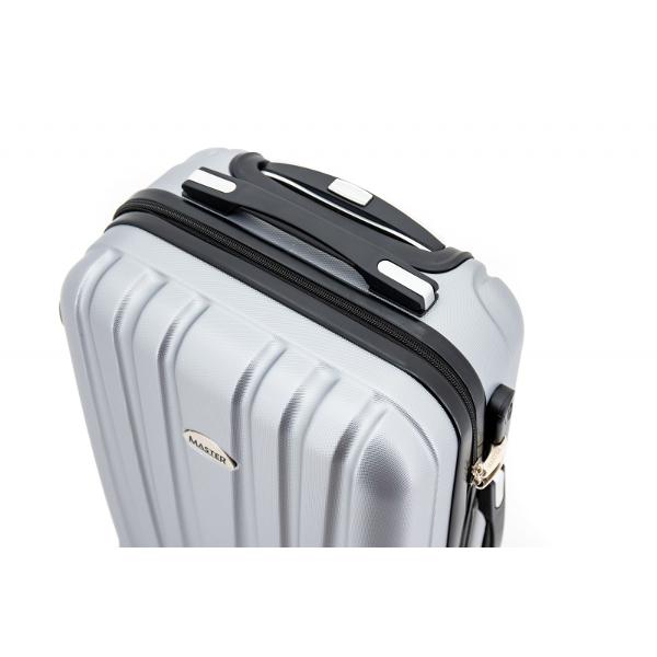 TROLER de cabina MASTER COSTA ARGINTIU 53X35X20 CMMaterial ABS;Dimensiuni 62X41X24 CM;Numar roti 4 roti;Garantie 24 luniTrolerul este confectionat din material ABS superusor si rezistentCele patru roti spinner cu rotatie de 360&deg; iti ofera lejeritate in miscariSistem telescopic cu blocare in trepte ce permite ajustarea inaltimii trolerului in functie de nevoile&nbsp;personaleCele doua manere unul 