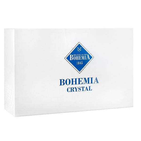 Set 6 pahare sampanie din cristal model Caren 180mlAmbalare in cutie de cadou de culoare clasica Bohemia