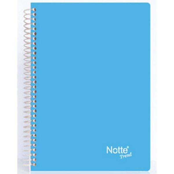 Caietul Notte Trend in format A4 cu spira este potrivit pentru orice activitate la scoala sau la birou pentru notite si sedinteCoperta acestuia este din Polipropilena transparenta iar fiecare caiet contine 80 de fileCaietul este dintr-o hartie de inalta calitate de 60 g si este prevazut cu spiraModelele de caiet cu spira 