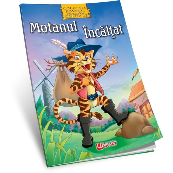 Motanul incaltat Povesti clasice de colorat