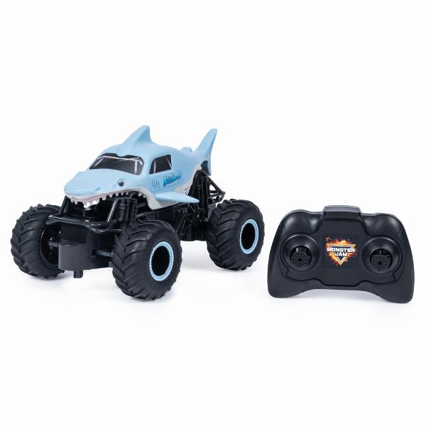 Megalodon oficial Scala 1 24 Megalodon este un camion oficial Monster Jam Din adancul oceanului preistoric se ridica telecomanda pentru Megalodon scara 124 din Monster Jam oficiala complet noua Acest pradator puternic se dezlantuie pentru a face cascadorii epice accidente nebunesti si lovituri brutale Din adancurile oceanului preistoric se ridica noul Monster Jam Megalodon RC in scara 124 Acest pradator puternic este pe cale de a efectua cascadorii epice cu 24 GHz puteti executa pana la 