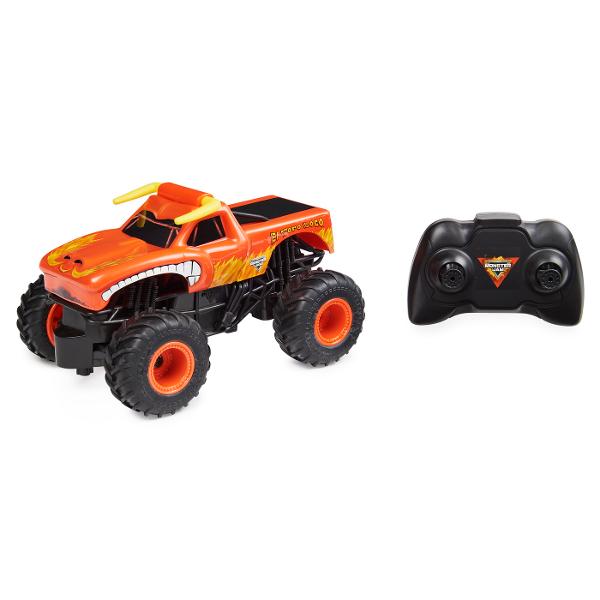 Monster Jam El Toro Loco RC Dezlantuiti fiara pentru a efectua cascadorii epice accidente nebune si salturi spectaculoase Dispunand de o frecventa de 24 GHz este chiar mai usor sa gazduiti propriul dvs raliu Monster Jam cu prietenii Cu o raza de pana la 75 metri Acesta masinuta poate descoperi si arunca orice in calea ei Nimic nu o va opri din dominarea circuitului Monster Jam &Icircn mod autentic aceasta masinuta cu radiocomanda El Toro Loco la scara 124 vine cu anvelopele 