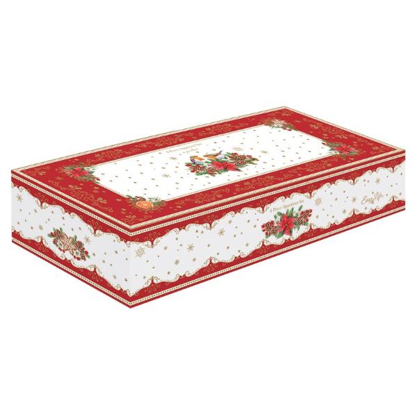 Set pentru aperitiv din portelan 4 piese 3 boluri 11cm tava 37x14cm r1494cmel