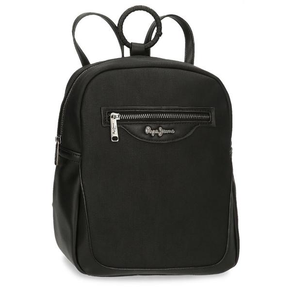 Rucsac calatorie cu bretele ajustabile pentru o purtare confortabila dimensiune 24x28x10 cm capacitate 6 litri 1 compartiment culoare negru material piele ecologica 3 buzunare interioare pentru depozitare accesorii si gadgeturi rucsacul poate fi transportata in mana de maner sau in spate cu ajutorul bretelelor sau adaptat la manerul telescopic al trolerului cu ajutorul benzii adaptabile maner superior inchidere cu fermoar 1 buzunar frontal pentru acces usor la accesorii si 