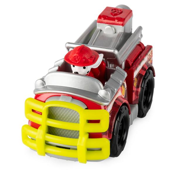 Misiunele de salvare se desfasoara acum mai repede ca niciodata cu vehiculele PAW Patrol True Metal Aceste vehicule metalice la 1 la 55 arata la fel ca vehiculele PAW Patrol din serialul TV de succes Cu detalii si grafica autentice roti de lucru si material metalic turnat sub presiune vehiculele True Metal sunt gata pentru salvarea rapida Impingeti vehiculul cu mana sau lansati-l inainte pentru aventuri de mare viteza In acest pachet este personajul Marshall cu masina sa de pompieri