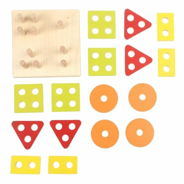 CUBIKA 15344 Sort&259;m formele 3 - puzzle din lemn 17 p&259;r&539;i Sortarea formelor în V este un puzzle din lemn cu 16 forme geometrice perforate colorate care sunt a&537;ezate pe o baz&259; p&259;trat&259;Formele individuale au &537;i culorile lor recurente pe care copiii înva&539;&259; s&259; le disting&259; &537;i cu acest jocFabricat în Europa din lemn cultivat 