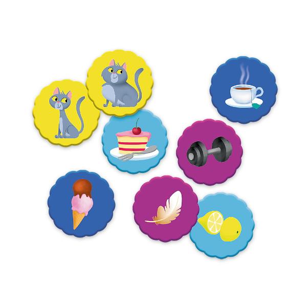 Joc educativ de memorie si dezvoltarea abilitatilor pentru cei mici Copiii se pot distra cautand perechi contrastante asemanari si diferente si comparand piese individuale Jocul ajuta la sistematizarea cunostintelor le dezvolta memoria si abilitatile de asociere