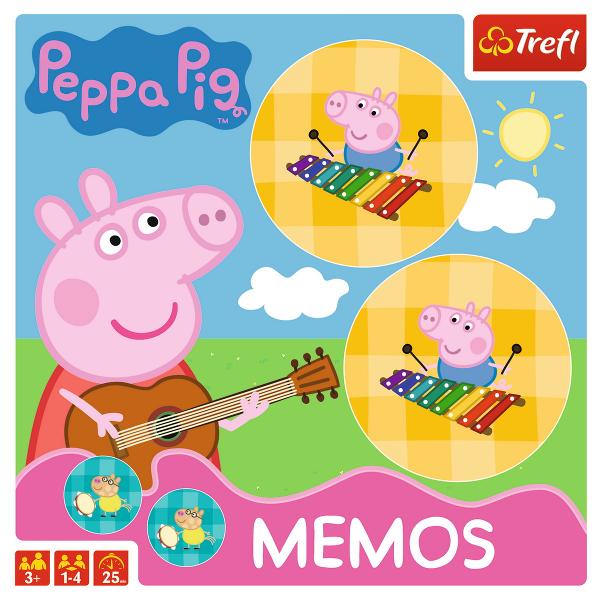 Memory este un joc popular de memorie si perceptie care a castigat inimile jucatorilor din intreaga lume De data aceasta Peppa Pig si prietenii ei te invita sa joci Pe casetele de carton veti gasi personaje ale unor desene animate iubite pentru copii intitulate Purcelusul Peppa Descoperiti Combina aceleasi ilustratii in perechi si distreaza-te cu Peppa