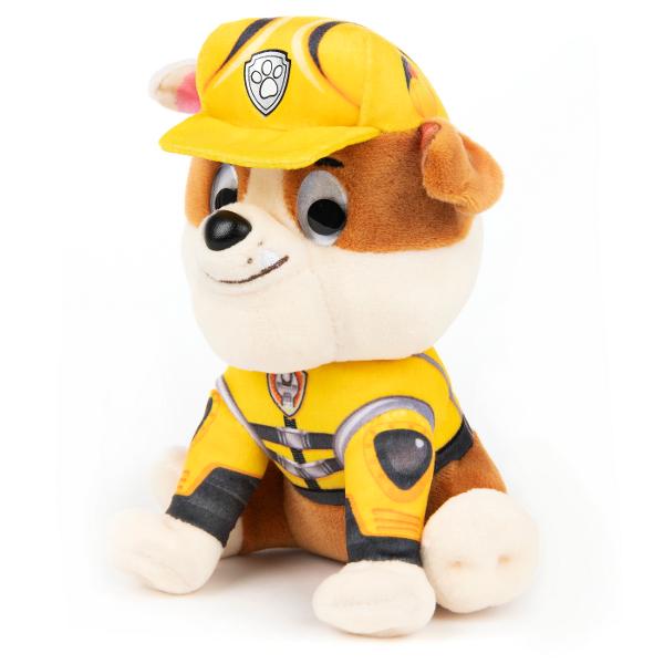 Catelusii curajosi de la Paw Patrol sub forma de animale de plus dragute de la marca GUND sunt gata sa salveze situatia Jucaria de plus Rubble de 15 cm poarta o uniforma tipica Paw Patrol El este un partener excelent pentru fiecare fan Paw Patrol Materialul de plus are o suprafata lavabila si este potrivit pentru copiii de la varsta de un an