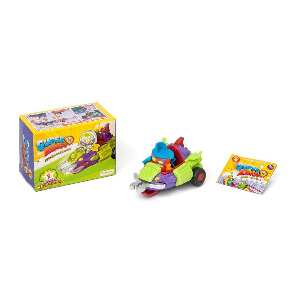 Seria 4 SuperZings contine peste 80 de figurine SuperZings de colectionat SuperZings sunt obiecte obisnuite care se transforma in super eroi si super raufacatori Eroii si raufacatorii au noi super vehicule gata de lupta Blaster Punch arunca cu pumnii sai puternici si loveste cu precizie orice rival Tornado Spike isi gaseste drumul in orice situatie trecand prin peretii facuti chiar si din cel mai puternic material Rolling Chop zdrobeste totul din cale cu roata sa puternica iar Battle Claw 