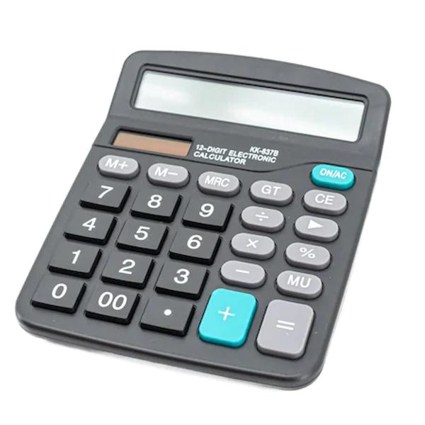 Calculator de birou 12 cifreDisplay mareFunctie stergereOprire automataAlimentare solarabaterie AA