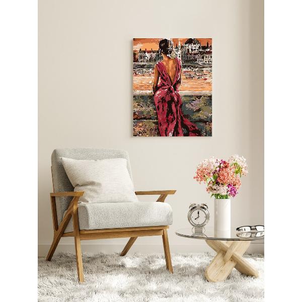 Setul de pictura pe numere te poate scufunda partial in lumea fanteziilor tale si iti ofera posibilitatea de a patrunde mai mult in lumea artei de a petrece placut si productiv timpul liber De asemenea rezultatul muncii poate sa se transforme in decor pentru casa sau o ideie minunata de cadou Ce contine setul de pictura pe numere Un desen contur cu indicarea numarului culorii Fiecare celula de contur a imaginii este numerotata si corespunde unei cutii cu vopsea Set vopsea acrilica care 